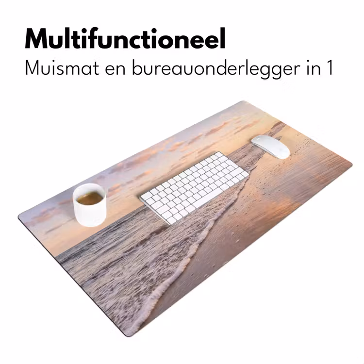 Strand - Branding - Wolken Muismat XXL klein -sfeer4