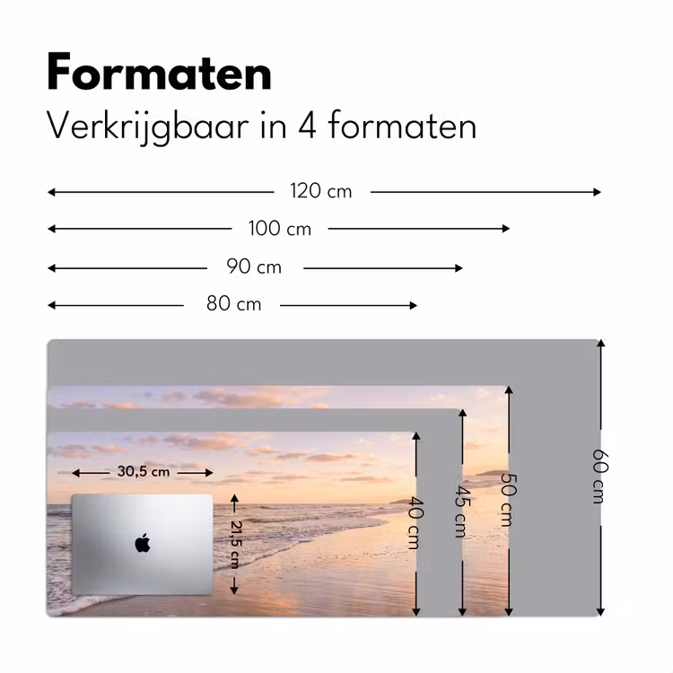 Strand - Branding - Wolken Muismat XXL klein -sfeer5