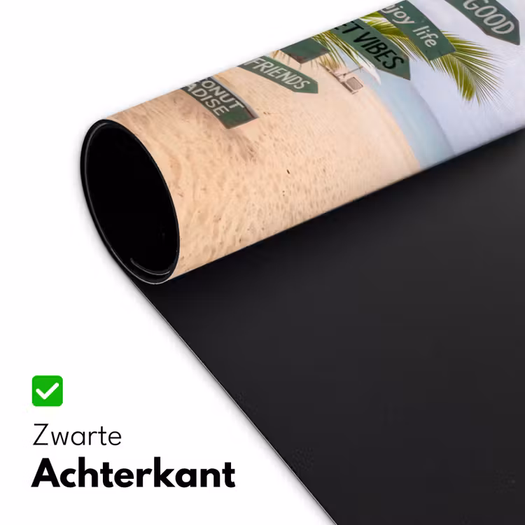 Strand - Wegwijzer - Palmen - Tropisch - Groen Muismat XXL klein -sfeer2