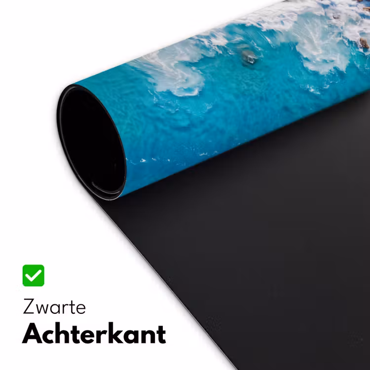 Strand - Zee - Rotsen - Natuur - Blauw Muismat XXL klein -sfeer2