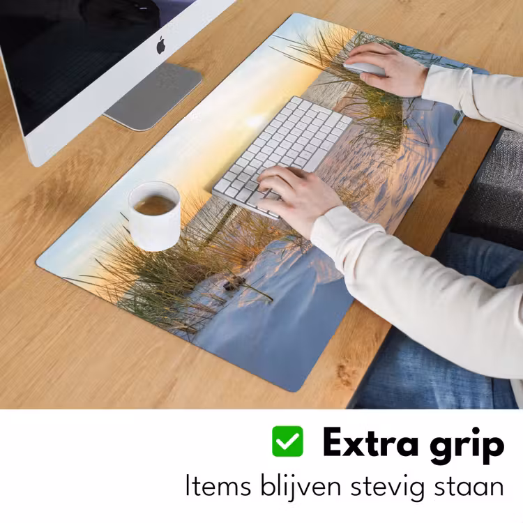 Strand - Zon - Duin - Gras - Zand - Horizon Muismat XXL klein -sfeer3