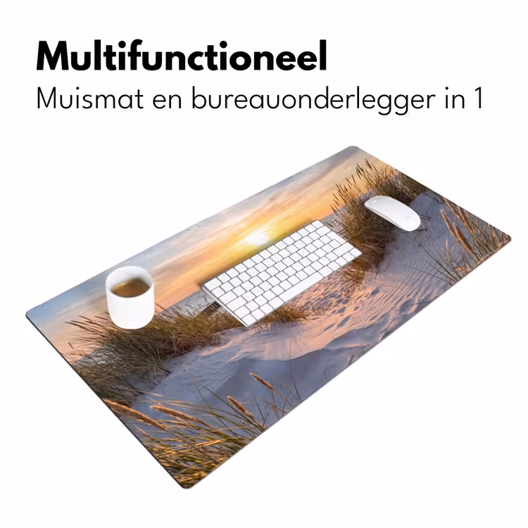 Strand - Zonsondergang - Natuur - Landschap Muismat XXL klein -sfeer4