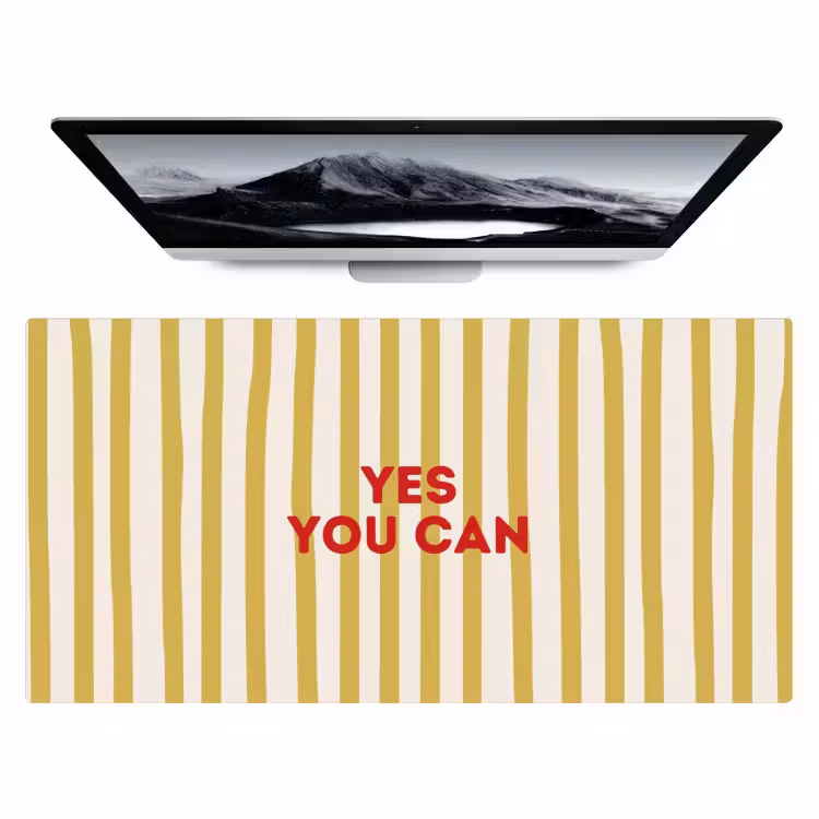 Strepen - Abstract - Yes you can - Rood Muismat XXL klein -zzz3d