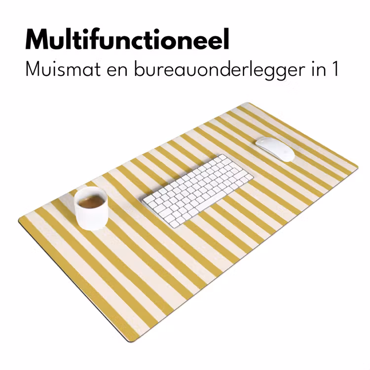 Strepen - Abstract - Yes you can - Rood Muismat XXL klein -sfeer4