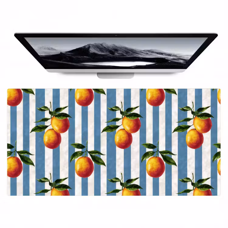 Strepen - Citroen - Blauw Muismat XXL klein 681 -zzz3d