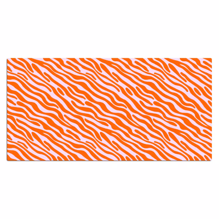 Strepen - Dynamisch - Oranje Muismat XXL klein 681 -3d_leeg
