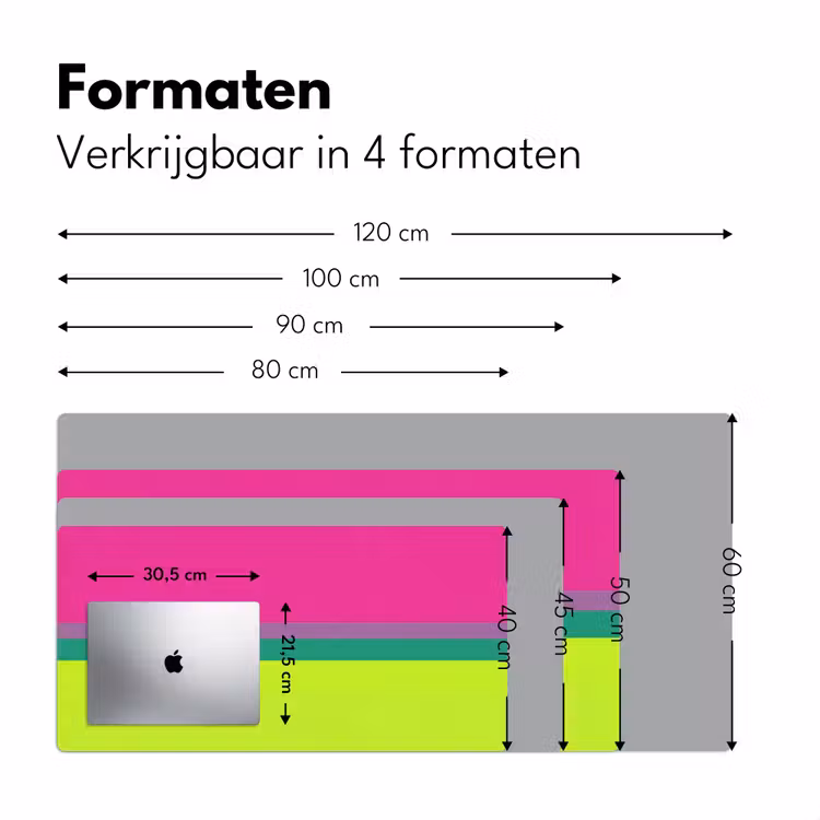 Strepen - Modern - Kleurrijk Muismat XXL klein -sfeer5