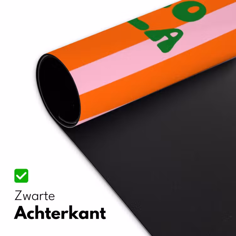 Strepen - Oranje - Verticaal - Ciao bella Muismat XXL klein -sfeer2