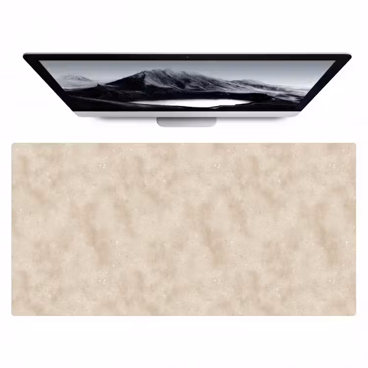 Structuur - Spikkels - Beige Muismat XXL klein 681 -zzz3d