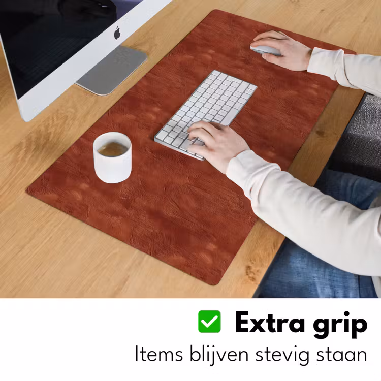 Stucwerk - Textuur  - Terracotta Muismat XXL klein 681 -sfeer3