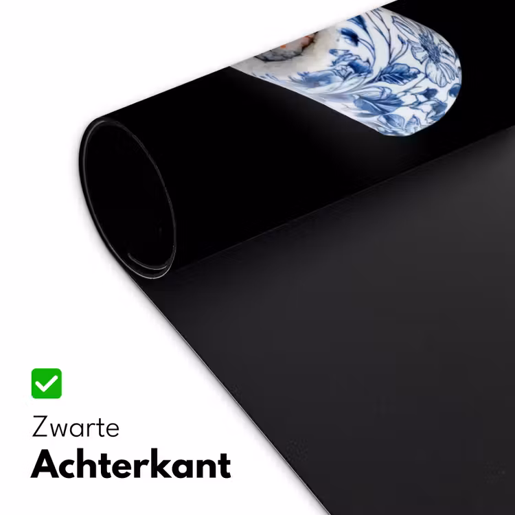 Sushi - Delfts blauw - Rijst - Vis - Elegant Muismat XXL klein -sfeer2