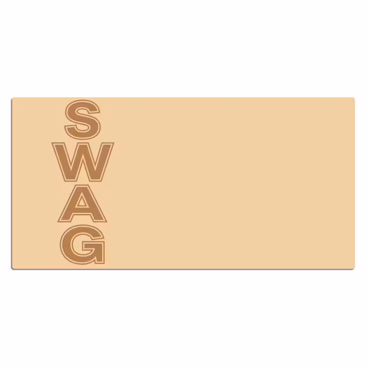 Swag - Bruin - Beige Muismat XXL klein -3d_leeg