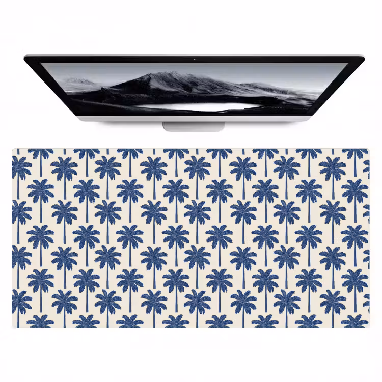 Symmetrisch - Palm - Blauw Muismat XXL klein 681 -zzz3d