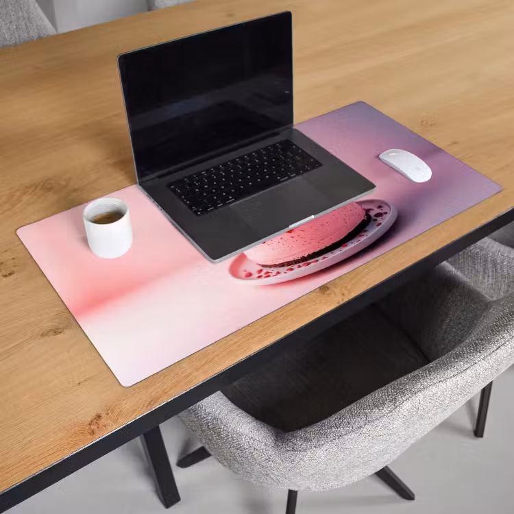 Taart - Hart - Roze Muismat XXL klein -sfeer1