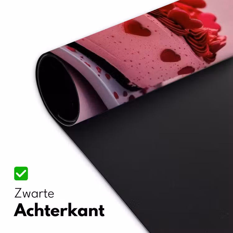 Taart - Hart - Roze Muismat XXL klein -sfeer2