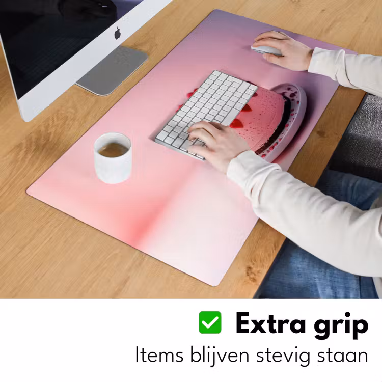 Taart - Hart - Roze Muismat XXL klein -sfeer3