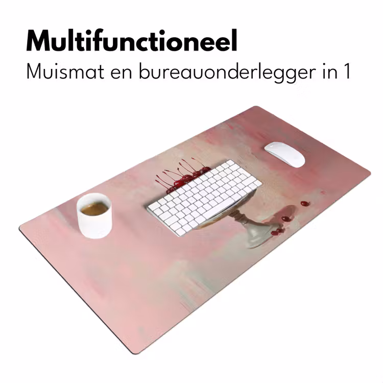 Taart - Pink - Cherry Muismat XXL klein -sfeer4