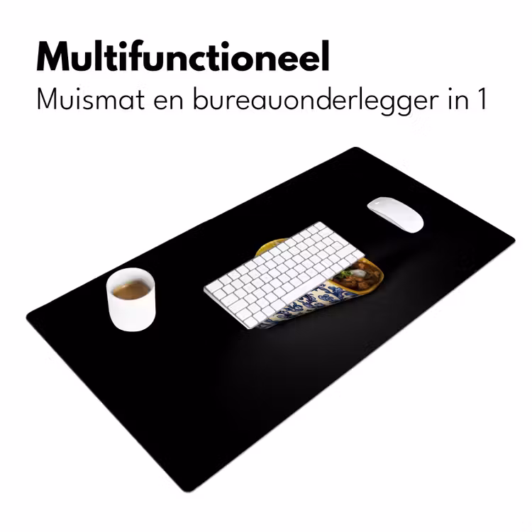 Taco - Vlees - Salade - Delftsblauw - Motief Muismat XXL klein -sfeer4