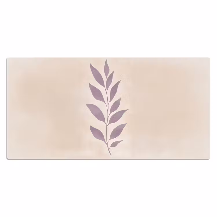 Tak - Bladeren - Minimalistisch - Beige Muismat XXL klein -3d_leeg