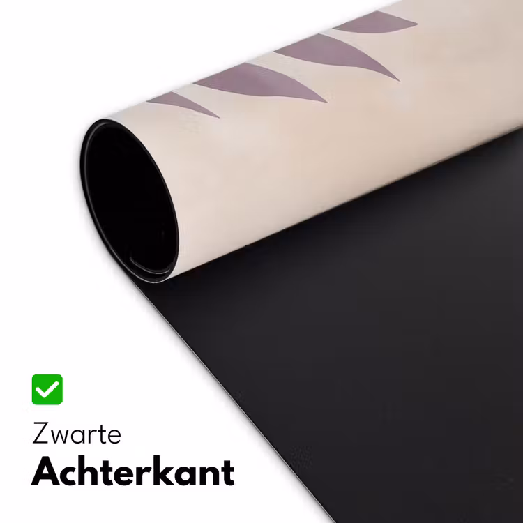 Tak - Bladeren - Minimalistisch - Beige Muismat XXL klein -sfeer2