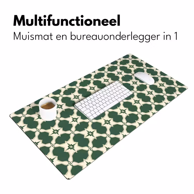 Tegel - Klassiek - Groen Muismat XXL klein 681 -sfeer4