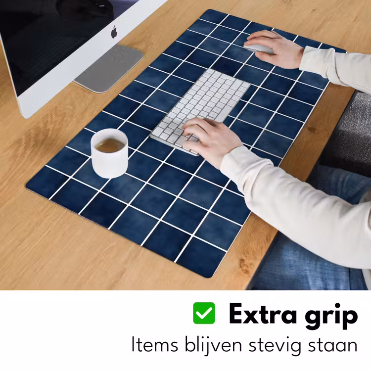 Tegel - Modern - Blauw Muismat XXL klein 681 -sfeer3