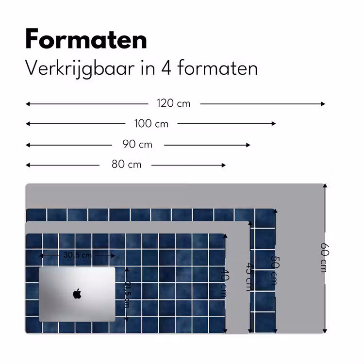 Tegel - Modern - Blauw Muismat XXL klein 681 -sfeer5