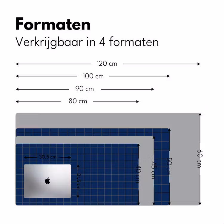Tegel - Patroon - Blauw Muismat XXL klein 681 -sfeer5