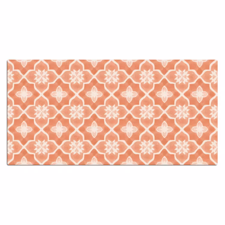 Tegelpatroon - Arabesk - Vintage - Terracotta Muismat XXL klein 681 -3d_leeg