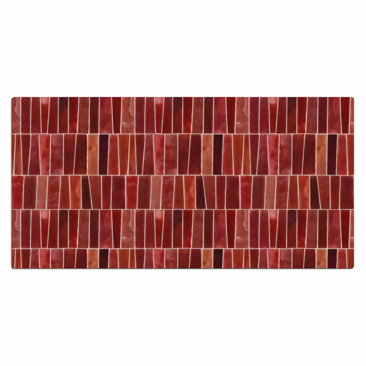 Tegels - Modern - Structuur - Dieprood Muismat XXL klein 681 -3d_leeg