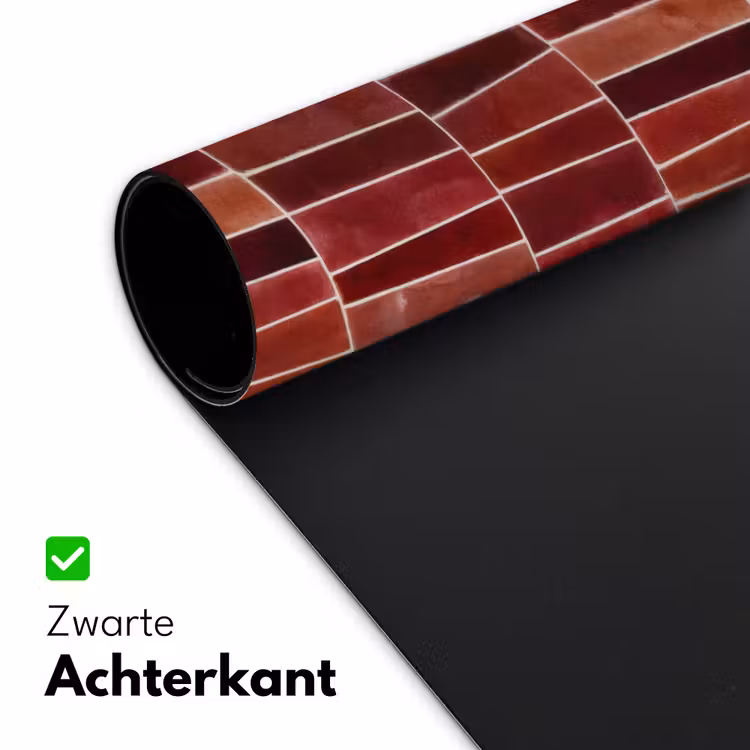 Tegels - Modern - Structuur - Dieprood Muismat XXL klein 681 -sfeer2
