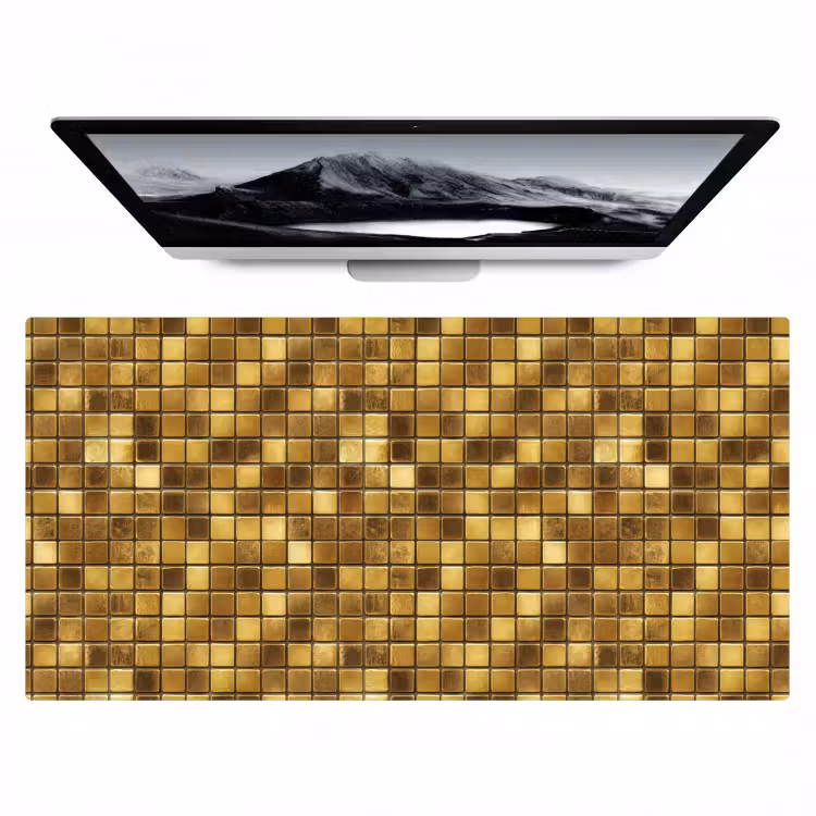 Tegels - Mozaïek - Luxe - Warm Goud Muismat XXL klein 681 -zzz3d