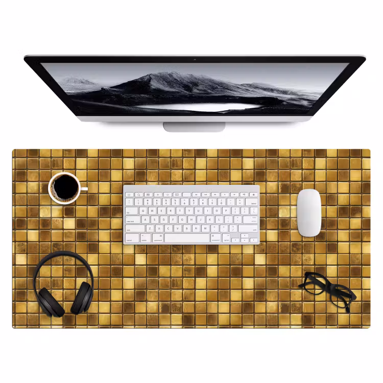 Tegels - Mozaïek - Luxe - Warm Goud Muismat XXL klein 681 -3d