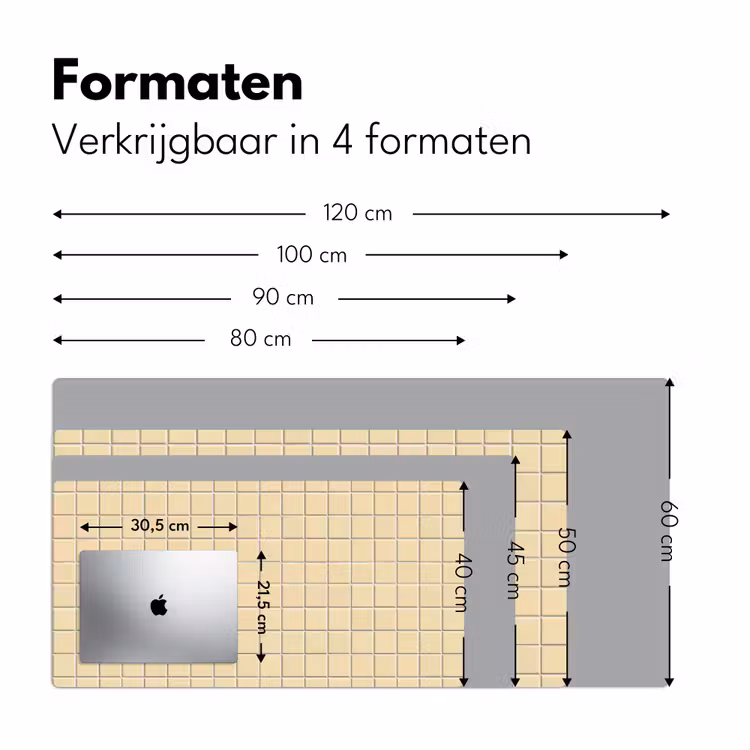 Tegels - Patroon - Crème Muismat XXL klein 681 -sfeer5