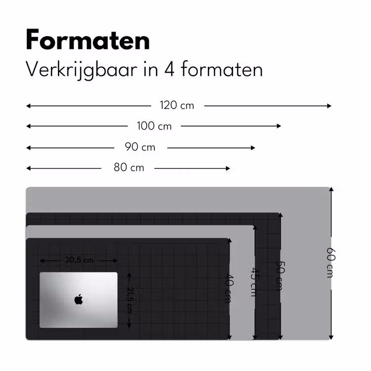 Tegels - Patroon - Mat - Zwart Muismat XXL klein 681 -sfeer5