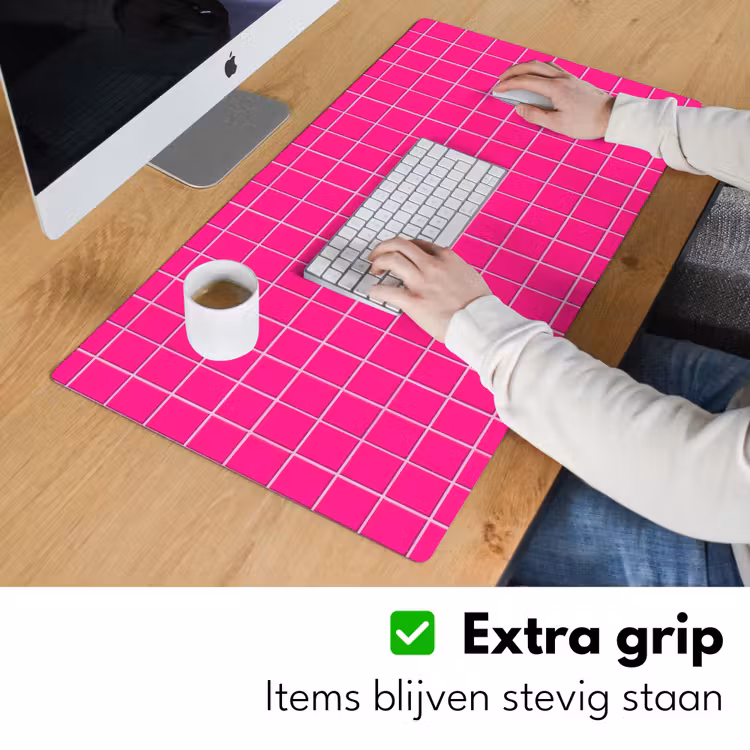Tegels - Vierkant - Fuchsia Muismat XXL klein 681 -sfeer3