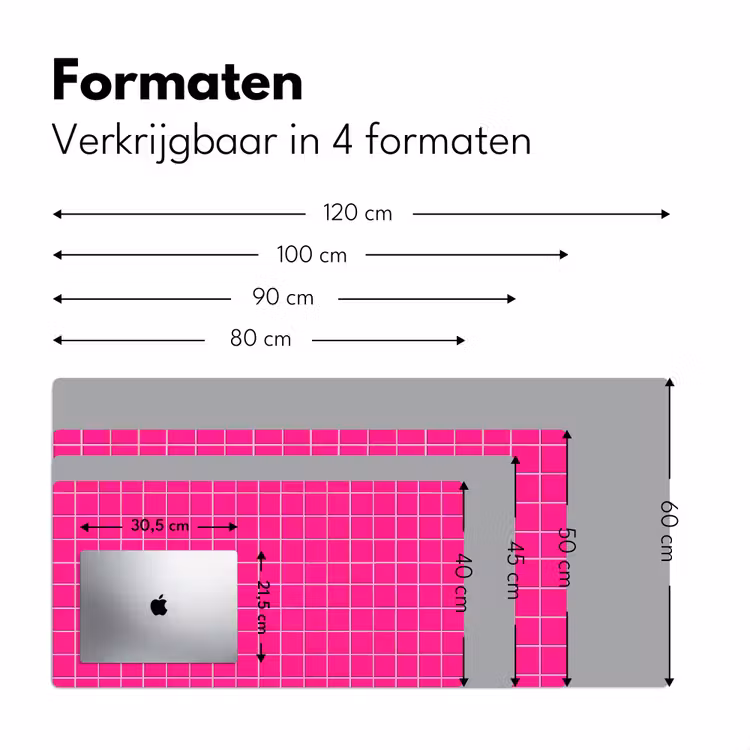 Tegels - Vierkant - Fuchsia Muismat XXL klein 681 -sfeer5