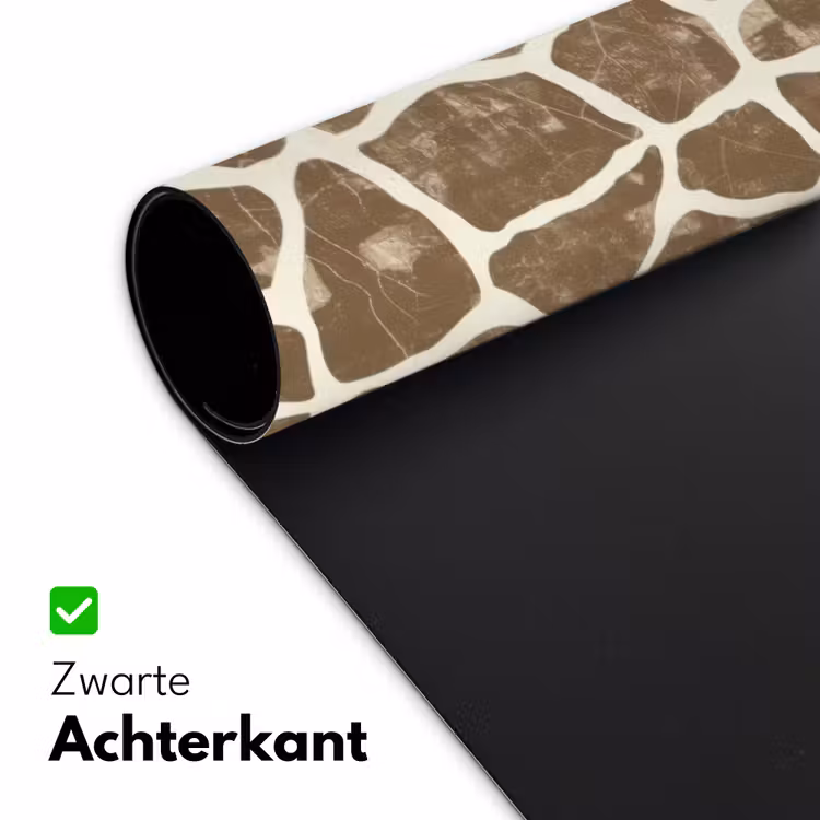 Tekst - Be cool or leave - Roze - Giraffenprint Muismat XXL klein -sfeer2