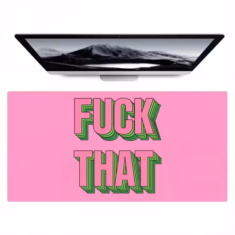 Tekst - Bold - Roze Muismat XXL klein -zzz3d
