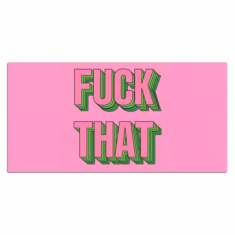 Tekst - Bold - Roze Muismat XXL klein -3d_leeg