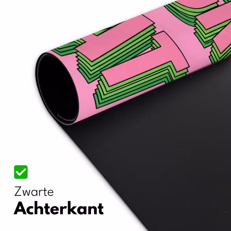 Tekst - Bold - Roze Muismat XXL klein -sfeer2