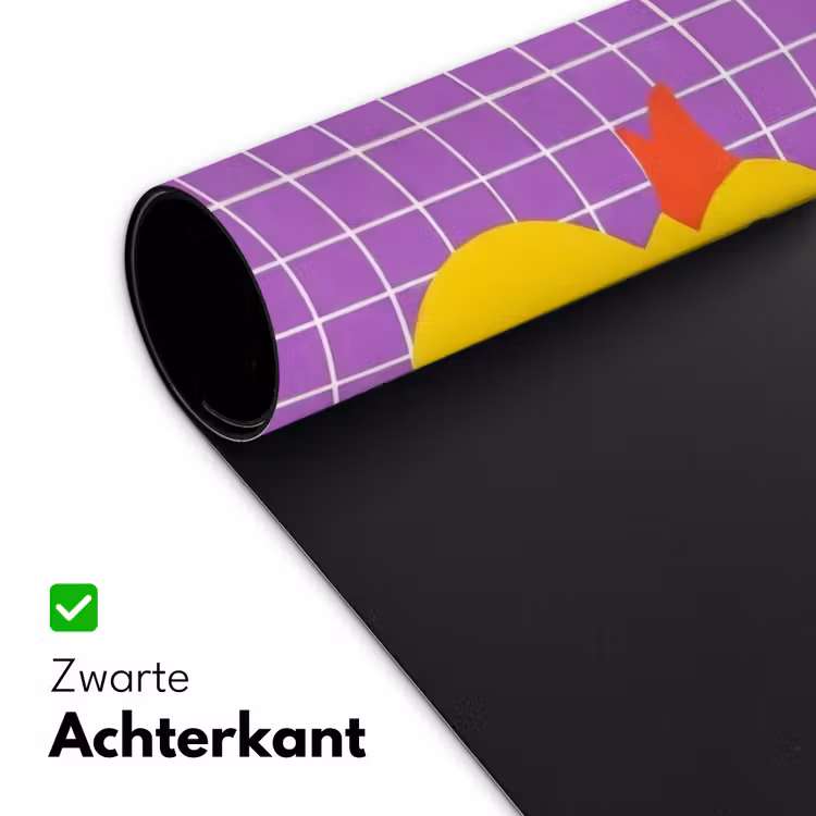 Tekst - Eend - Paars Muismat XXL klein -sfeer2