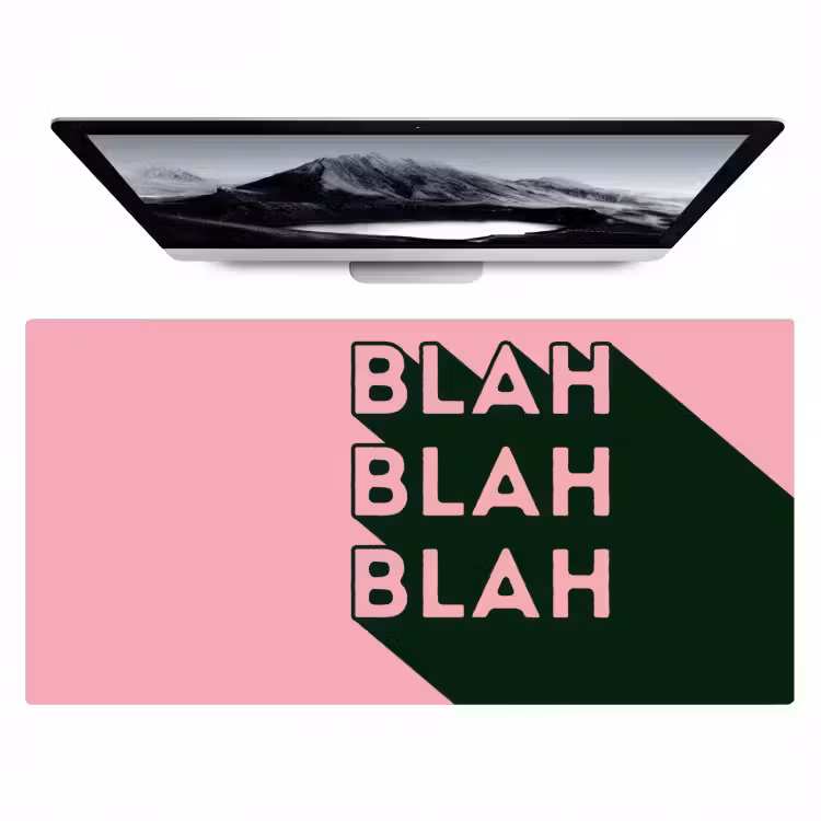 Tekst - Grafisch - Groen - Schaduw Muismat XXL klein -zzz3d