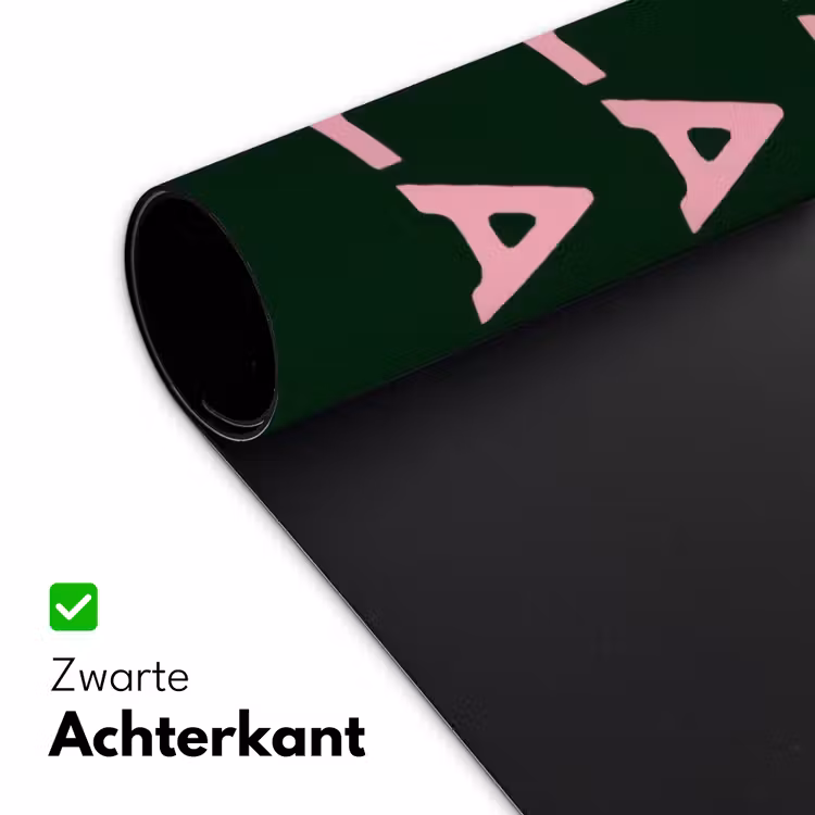 Tekst - Grafisch - Groen - Schaduw Muismat XXL klein -sfeer2