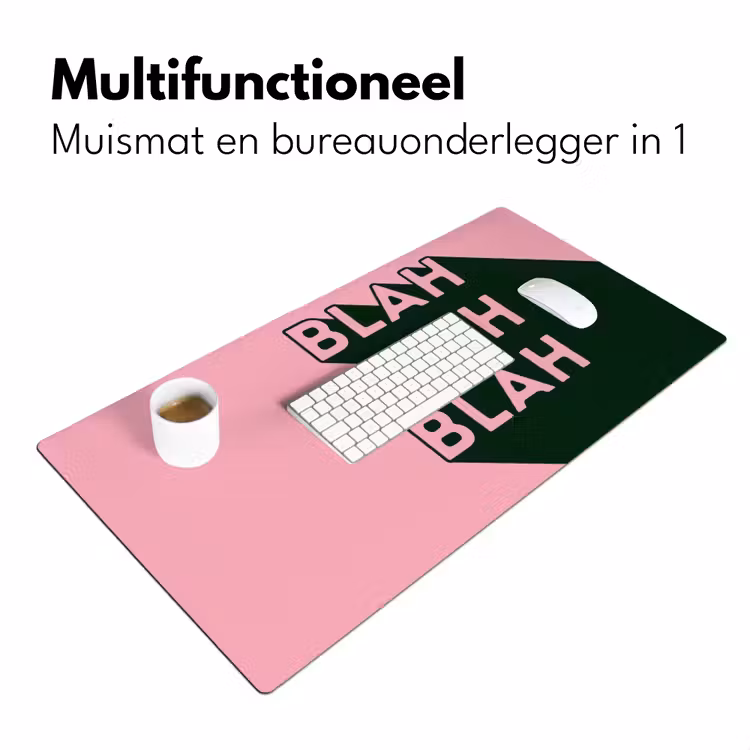 Tekst - Grafisch - Groen - Schaduw Muismat XXL klein -sfeer4