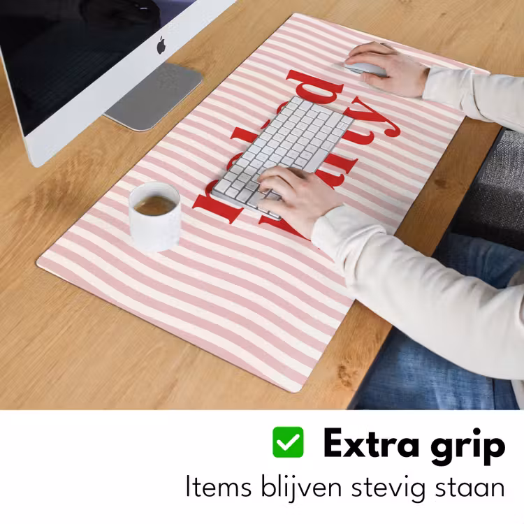 Tekst - Modern - Strepen Muismat XXL klein -sfeer3