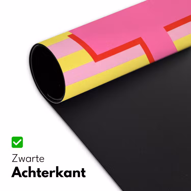 Tekst - Strepen - Roze Muismat XXL klein -sfeer2