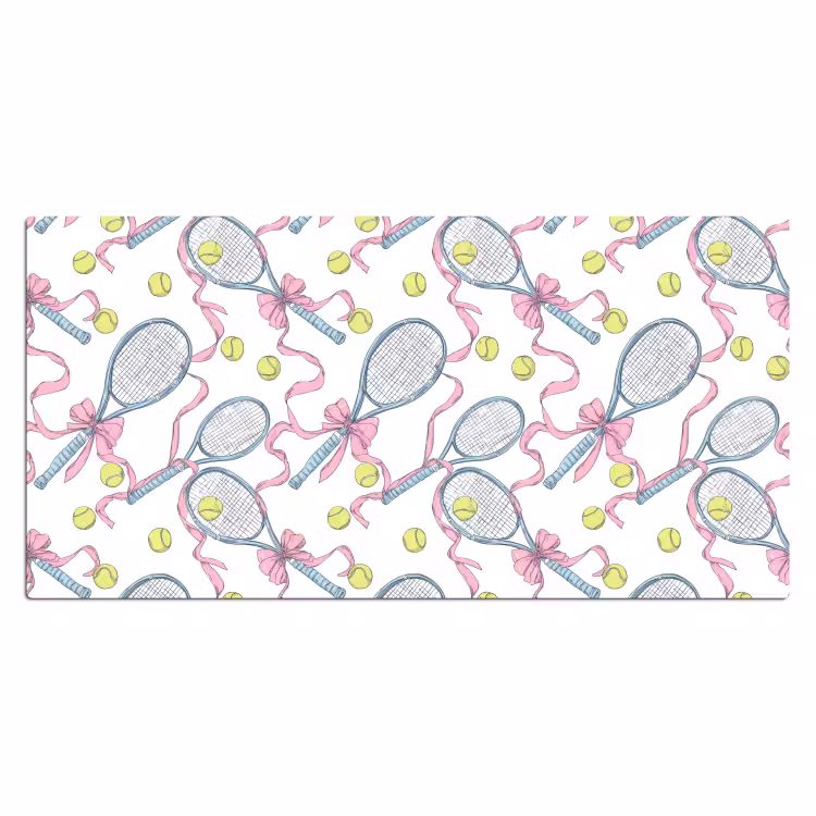 Tennis - Strikken - Kleurrijk Muismat XXL klein 681 -3d_leeg