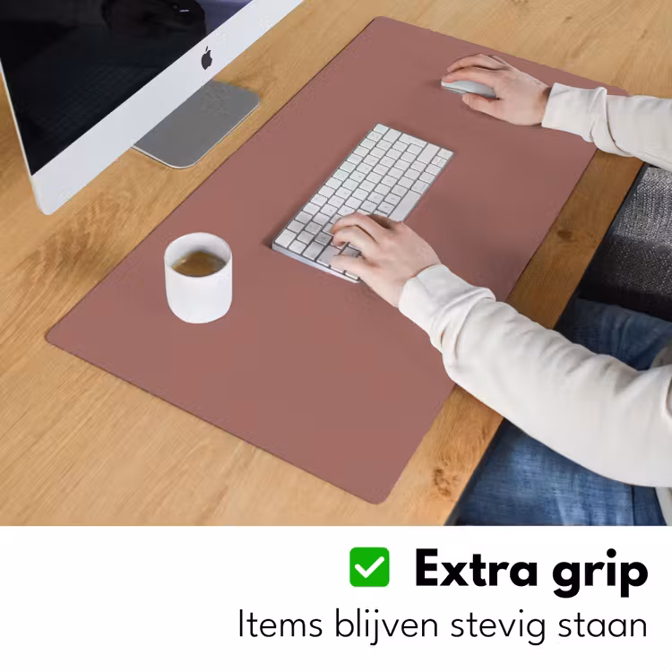 Terracotta - Patronen - Roze Muismat XXL klein -sfeer3