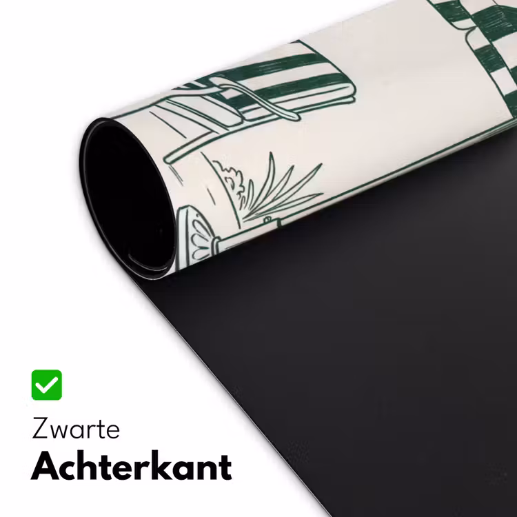 Terras - Illustratie - Groen Muismat XXL klein -sfeer2